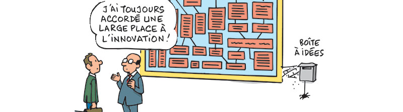 Innovation et boîte à idées - Humour.